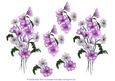 Watercolour Lilac Field Flowers Decoupage Sheet