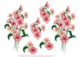 Watercolour Peach Field Flowers Decoupage Sheet