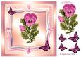 Pansies and Butterflies Decoupage Peach