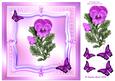 Pansies and Butterflies Decoupage Pink
