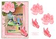 Rose Frame with Cottage and Butterflies Decoupage
