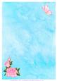 Turquoise Silk with Roses Background Sheet