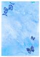 Blus Silk with Butterflies Background Sheet