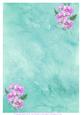 Turquoise Silk with Anemones Watercolour Background