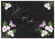 Black Scrolls and Wild Roses Backing Paper