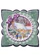 Christmas Cottages Mini Kit Scalloped Edge Decoupage Topper