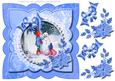 Building a Snowman Scalloped Edge Decoupage Topper