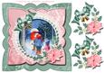 Posting a Letter Scalloped Edge Card Topper with Decoupage
