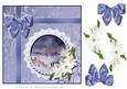 8x8 Oast Houses in Snow with Lilies and Bow Decoupage