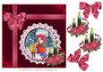 8x8 Posting a Letter with Poinsettia and Candle Decoupage