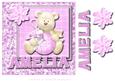 8x8 Baby's First Christmas Name Card Amelia