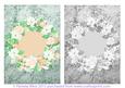 2 Floral Frame Toppers, Peach and Silver