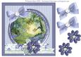 8x8 Bluebell Wood with Bows and Floral Decoupage