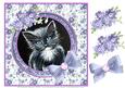 Black and White Kitten with Decoupage