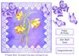8x8 Daffodils with Sentiments and Decoupage