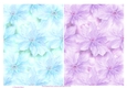 2 backgrounds Turquoise and Purple Clematis