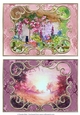 2 A5 card toppers Roses round the Door and Autumn Trees