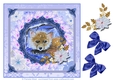 8x8 Cute Fox card topper with decoupage