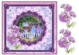 8x8 Rose Cottage card topper with decoupage