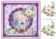 8x8 Winter Wonderland card topper with decoupage
