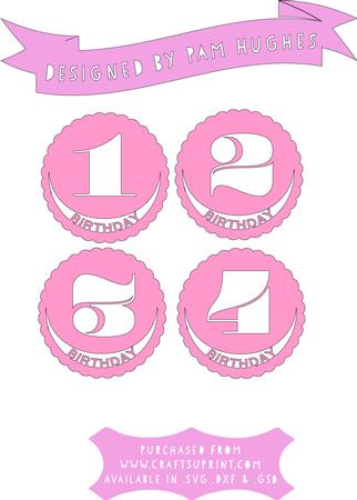 Birthday Topper Set of 4