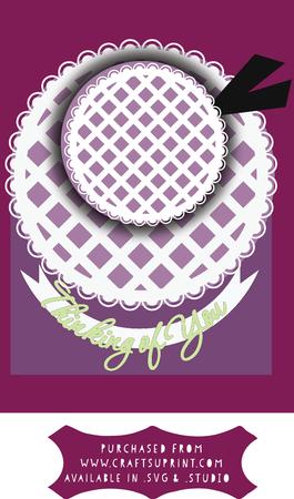 3D Easel Card Hat Lattice