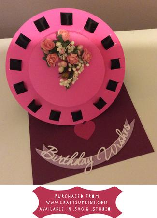 3D Hat Easel Card With Ribbon Detail