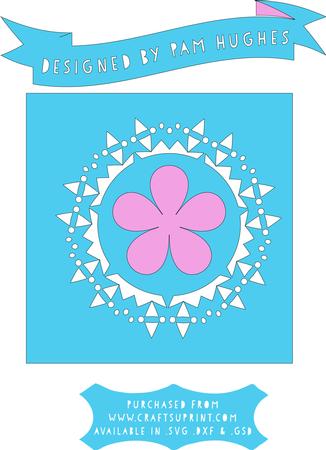 Mosaic Cut Out With Flower Topper