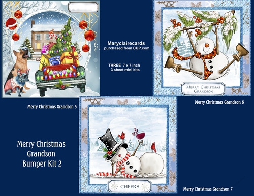 Merry Christmas Grandson Bumper Kit 2