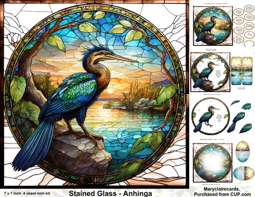 Stained Glass Ocean-Anhinga
