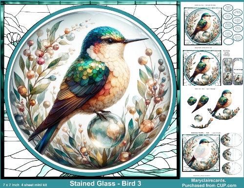 cup1366952_11517 - Stained Glass - Blue Bird 3