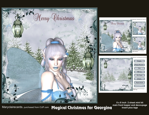 Magical Christmas for Georgina quick card mini kit