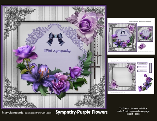 Sympathy-Purple Flowers mini kit