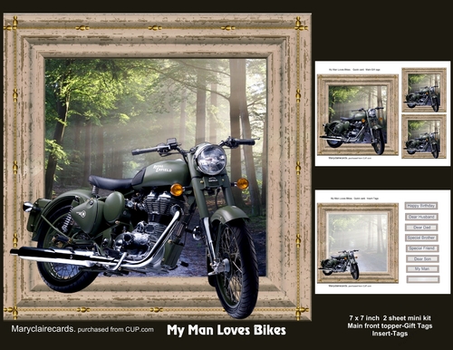 My Man Loves Bikes - Quick card mini kit.
