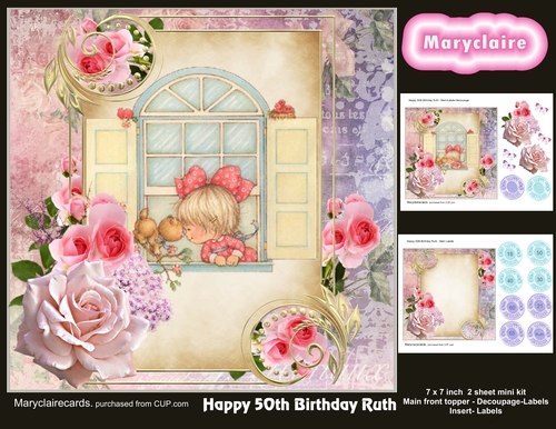 Happy 50th Birthday Ruth mini kit