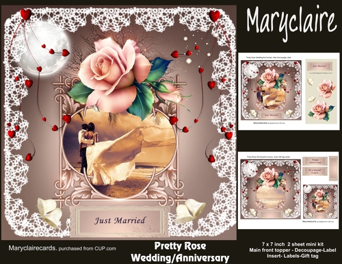 Pretty Rose Wedding or Anniversary mini kit