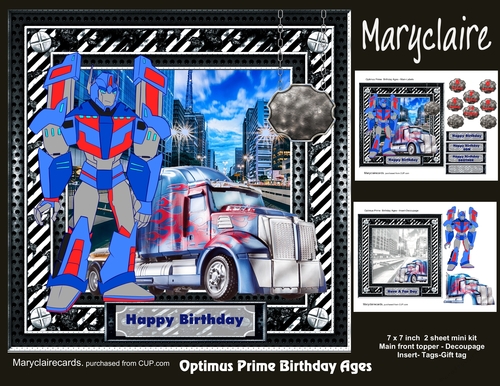 Optimus Prime Birthday Ages mini kit