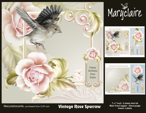 Vintage Rose Sparrow mini kit