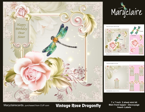 Vintage Rose Dragonfly mini kit