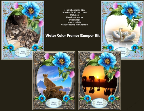 Water Color Frame Families Bumper Kit