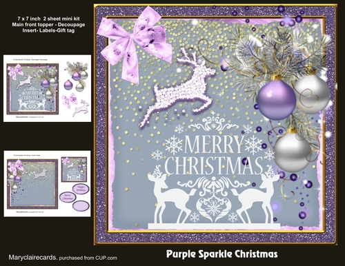 Purple Sparkle Christmas mini kit