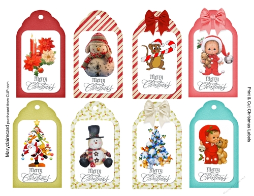 Print & Cut Christmas Labels 1