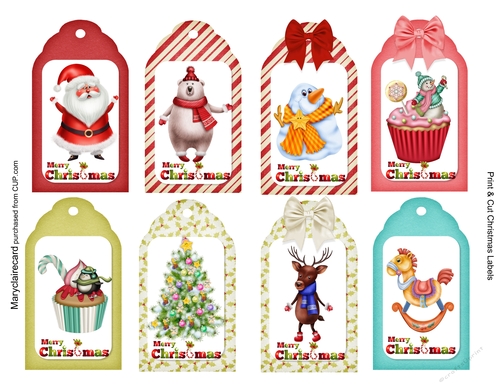 Print & Cut Christmas Labels 2