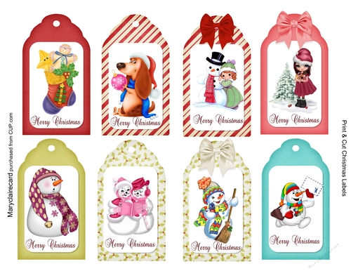 Print & Cut Christmas Labels 3