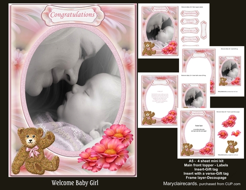 Welcome Baby Girl mini kit
