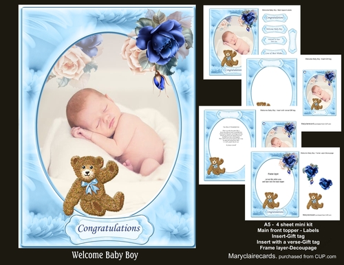 Welcome Baby Boy mini kit