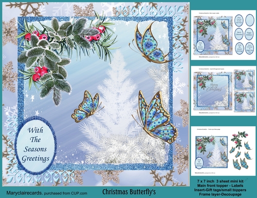 Christmas Butterflys mini kit