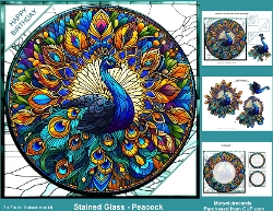 Image of cup1313388_11517 - Stained Glass - Peacock