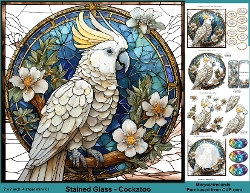 REVISED VERSION Stained Glass -Cockatoo