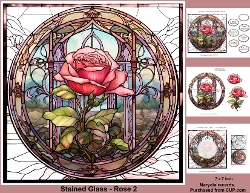 Stained Glass Rose 2
